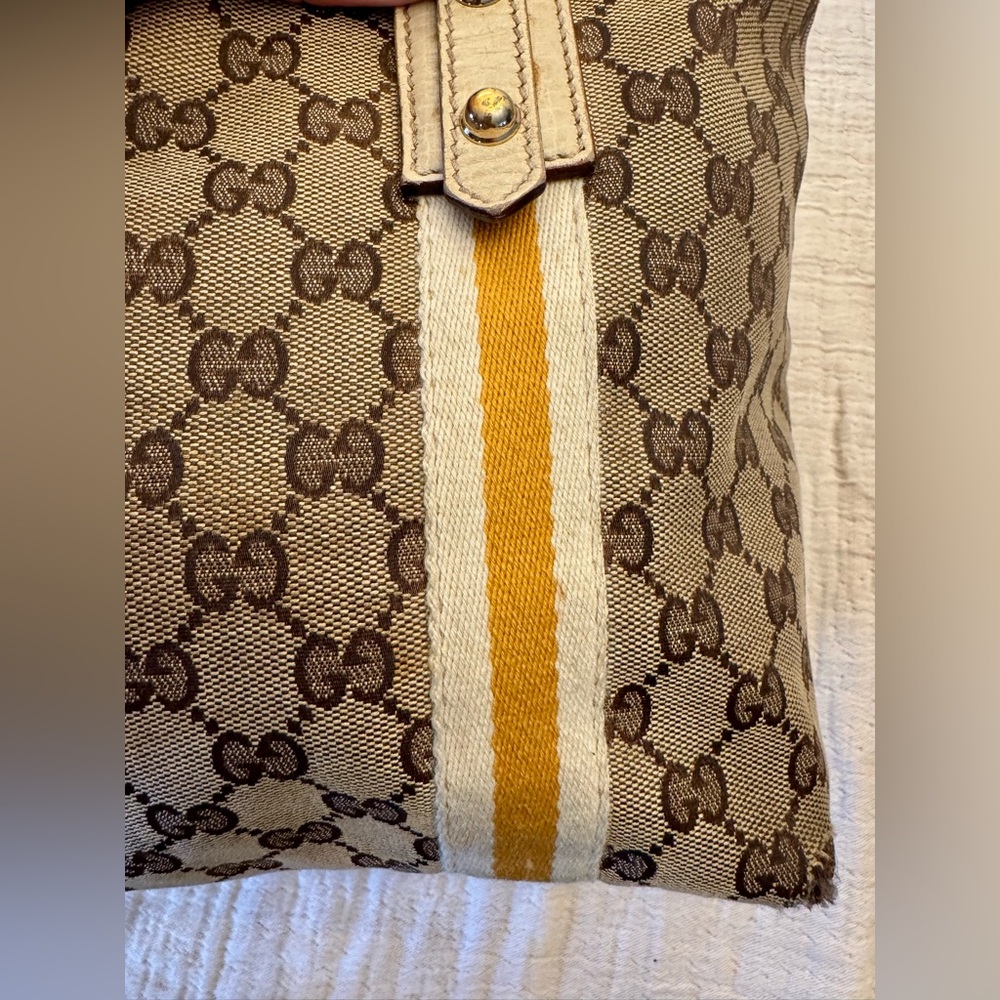 Gucci Signature Monogram Canvas Shoulder Tote- Fixer Bag (Heavy damage) - Picture 9 of 16